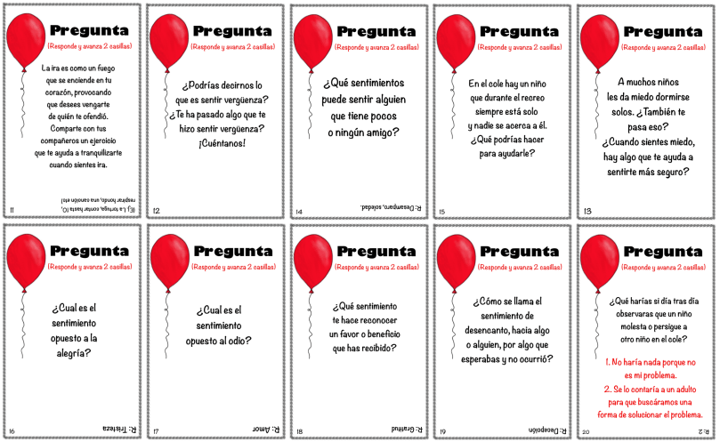 Cartas parchis de las emociones 2