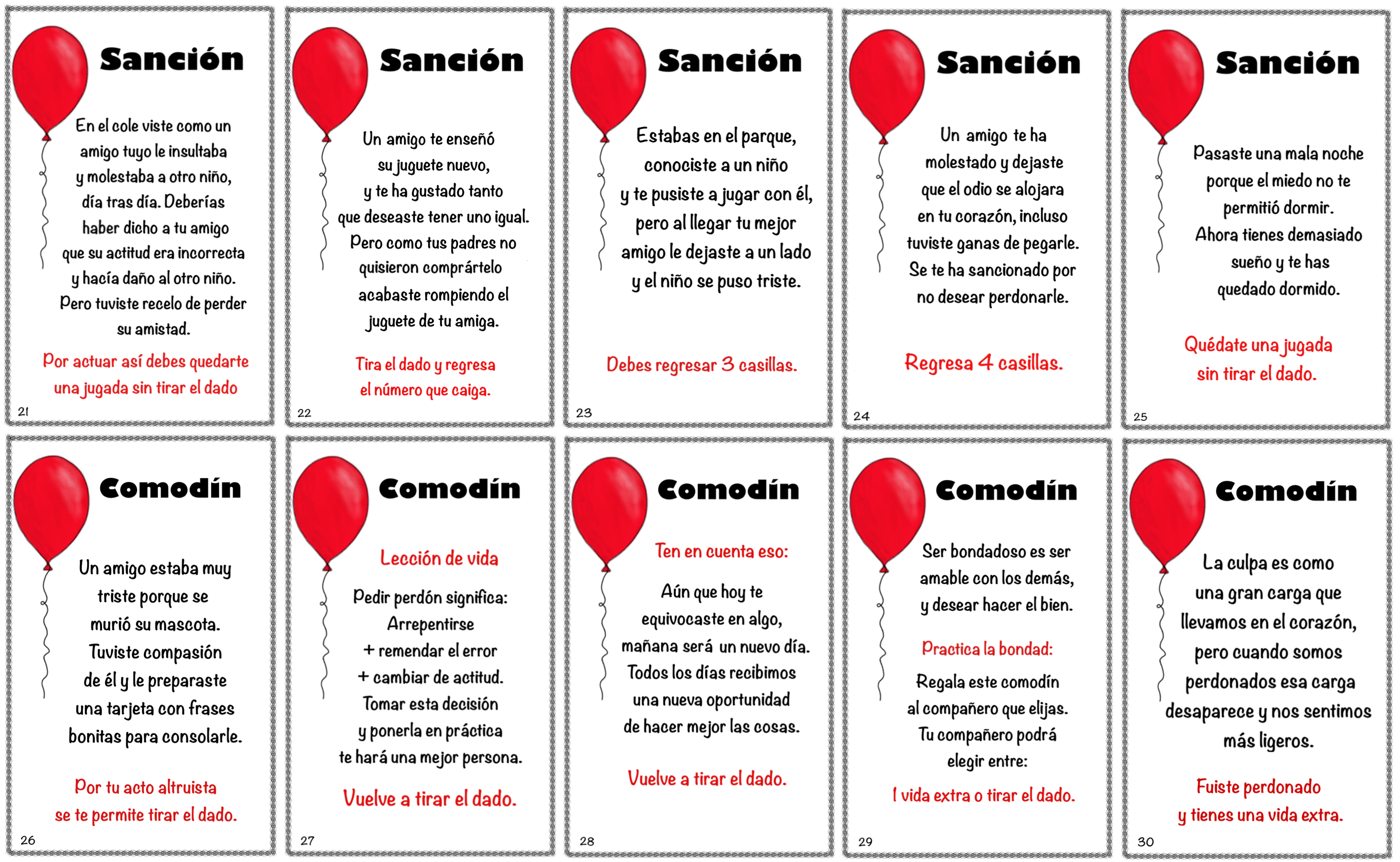Cartas parchís de las emociones 3