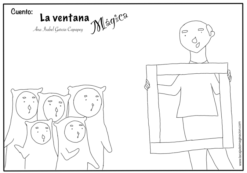 Actividad cuento La ventana mágica colorear