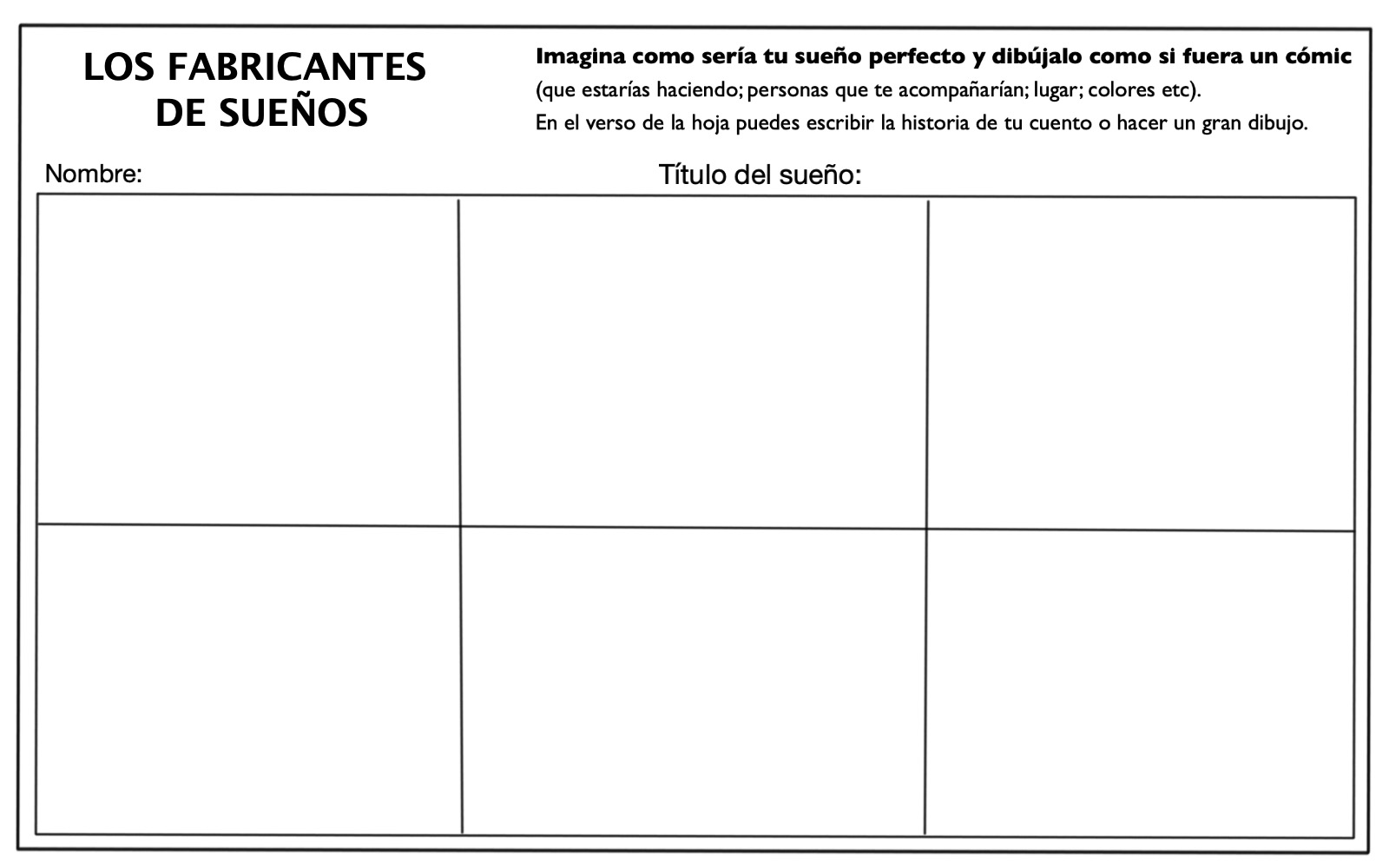 Los fabricantes de sueños actividad 1